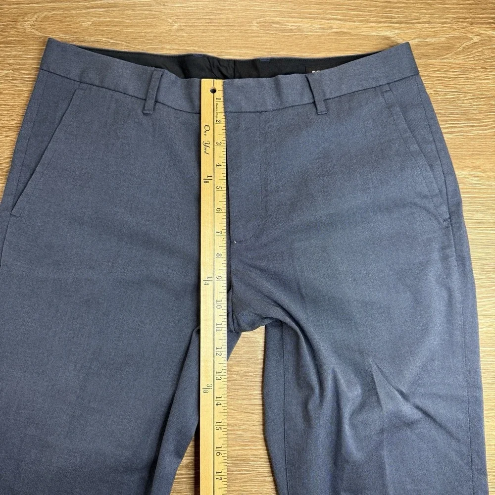 Bonobos Monday Dress Pants Mens 33x30 Slim Fit Blue Flat Front Stretch Chinos